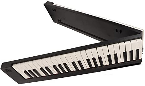 Pianoforte Pieghevole a 88 Tasti, Tastiera per Pianoforte Elettrica Portatile con 128 Toni e Altoparlante Integrato, Pianoforte Pieghevole Elettrico con Funzione MIDI (Spina
