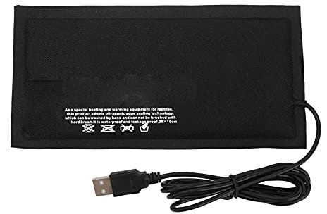 Reptile Heating Pad, Electric Indoor Under Tank Terrarium Heating Mat Waterproof USB Heat Pad Constant Temperature Without Switch Adjustable Temperature Heating Mat for Reptiles(20 * 10cm)