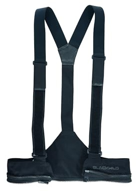 BLACKWILD Hosenträger fürMotorradhosen | Eingesetzter Reißverschluss YKK BVST Vislon - Hosenträger aus 100% Nylongewebe und 380 mm Breite (Herren (Reißverschlusslänge 75cm))