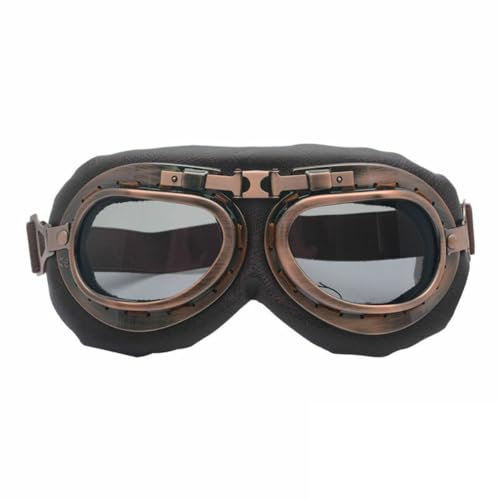 SANWAN Motorradbrille, Motocross-Racer-Sporthelm, Sonnenbrille, Wanderbrille für Cruiser, Roller, Steampunk, Motorradhelm, Sonnenbrille für Outdoor-Sport, Motocross-Rennfahrer, graue Gläser