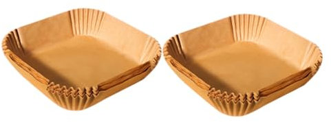 CIYODO 200stücke Eckige Airfryer Papierliner Hitzebeständig Antihaft Backpapier Für Heißluftfritteuse Einlegepapier Zum Backen Braten Grillen Zuhause Camping Grillparty