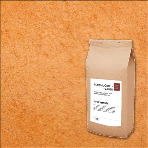 Fugenmörtel-Farben | Einsetzbar für Fugen im Innen- und Außenbereich auf Wand- und Bodenflächen (Orange, 1kg)