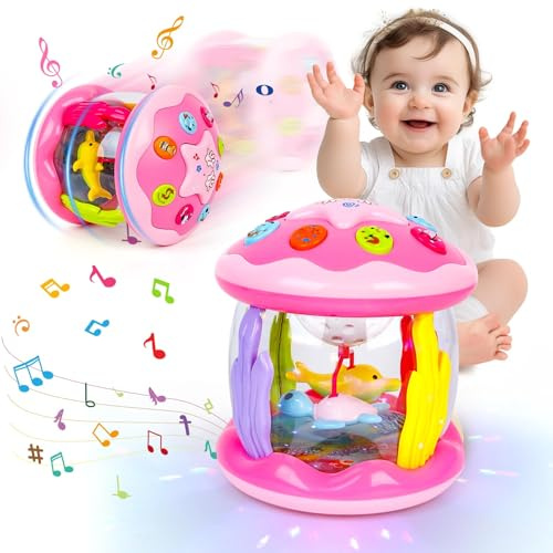 Projecteur Musical Jouets bébé 6+ mois,Jouet éveil avec lumières et mélodie