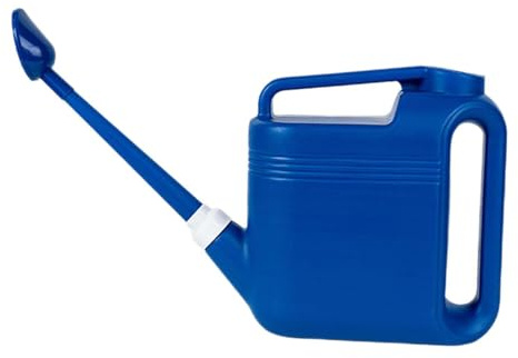 Folpus Gießkanne 5 Liter, Blumengießkanne mit langem Auslauf, robuster Kunststoff, Gartengießkanne für draußen zum Gießen von Blumen, Pflanzen, Bäumen, Blau