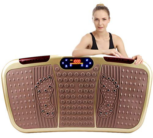 JDSHFEN Appareil d'entraînement à Vibrations pour Tout Le Corps, Machine d'entraînement à Vibrations avec 5 Niveaux de Massage, Musique à Distance, Plaque vibrante de Fitness