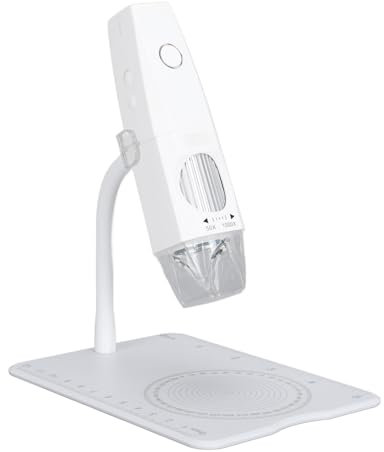Drahtloses Digitales Mikroskop, 1000 X 1080 P HD WiFi, Tragbares 2 MP-Münzmikroskop mit Verstellbarem Ständer, USB-Mikroskop-Kameralupe für für Android-Telefon-Tablet