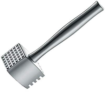 Tenditore per carne 304 in acciaio inox batticarne - strutturato Carne Pounder for Cucina - martello di carne for il pollo maiale manzo - Ice Cracker - Double Sided (Grigio) Tenditore di carne