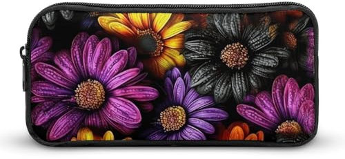 BTCOWZRV Großes Federmäppchen mit Blumen, ästhetisches Stifteetui für Damen und Herren, tragbare Kosmetiktasche, multifunktionale Münztasche für Büro, Urlaub, Stil, 22 x 12 x 5 cm, Stifteetui, Stil:,