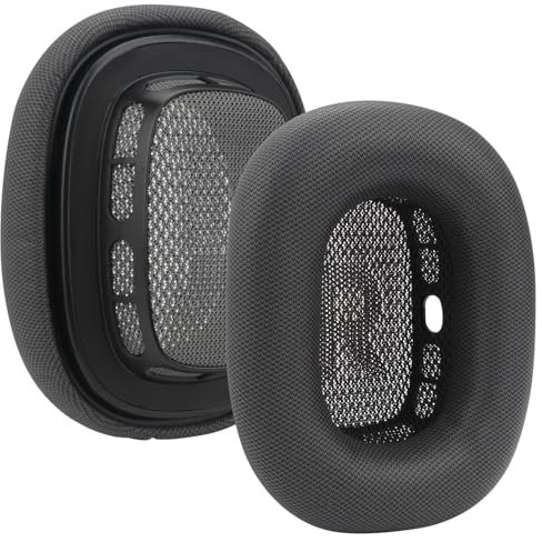 AirPods Max Ohrpolster, Ersatz-Ohrpolster, kompatibel mit Apple AirPods Max, Komfort-Protein, Leder, Geräuschisolierung, Memory-Schaum, Zubehör (grau)