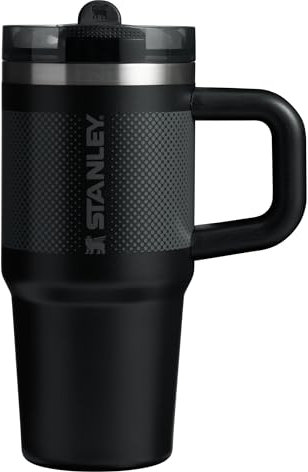 Stanley Quencher ProTour Flip Straw Tumbler with Leakproof Lid 14 oz | Built-In Straw and Handle | Cup Holder Compatible for Travel | Insulated Stainless Steel Cup | BPA-Free | Black Fade