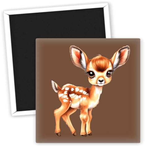 Niedlicher Reh Kühlschrankmagnet - Tiermotiv Kühlschrankmagnet - Süße Dekoartikel für Tierliebhaber - Kreative Magnet Deko - Originelle Kühlschrankmagnete - Geschenkidee