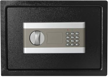 Kleiner elektronischer Safe, 17 l, Feuerschutz, Tresor mit dreifachem Schloss