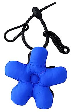 Xchon Schlüsselanhänger mit Sonnenblumen-Motiv, gefüllte Baumwolle, Schlüsselband, Taschenanhänger, schöner Schlüsselanhänger für Autoschlüssel, Zubehör, blau/schwarz