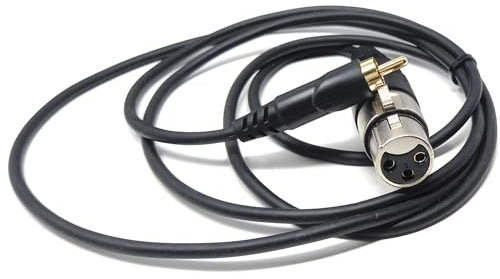 DRUT 3-Pin XLR Female to RCA Phono Audio Cable, Gold-Plated Connector, 1.5m | Gold-plated contacts. No drivers needed, plug & play. Great for microphones, mixing desks, and professional PA/studio...