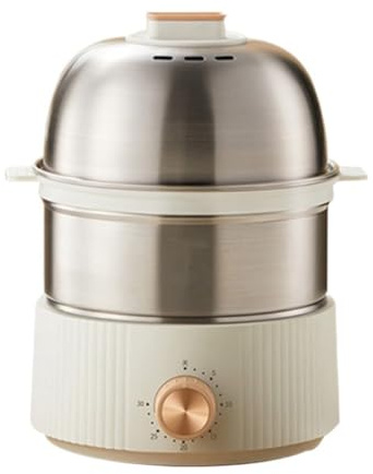 Vnook Electric Egg Cooker, Automatic Steamer Multicooker Egg Cooker, Electric Egg Boiler Breakfast Machine, Steaming Cooker Food Warmer, for Home, Office, Kitchen