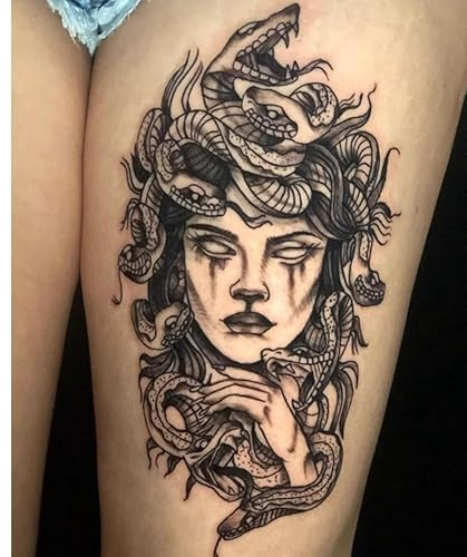 2Pcs Herbal Temporary Tattoos Stickers Fake Tattoos Snake Juice Women And Men Semi-Permanent Non-Reflective Waterproof Lasting 2 Weeks