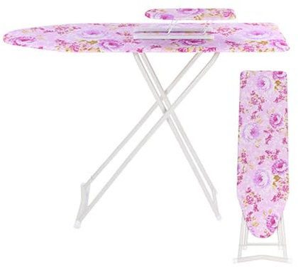 Makamsui Table à repasser pliable extra large 91,4 x 76,2 cm avec repose-fer, surface robuste, antidérapante et résistante à l'usure, cadre en bois et fer pour la maison, le bureau, le dortoir