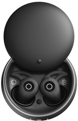 SchlafkopfhöRer Bluetooth, SchlafkopfhöRer Mit Anc, SchlafkopfhöRer Kabellose Bluetooth SeitenschläFer, Anti Schnarch-KopfhöRer Sleep Pods, GeräUschfrei Schlafen Sleepbuds, Kein DruckgefüHl (schwarz)