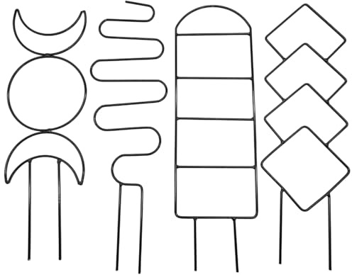 Tuteur pour pots de fleurs avec treillis intérieur - Obélisque en métal pour d'intérieur, structure de croissance pour lierre et pothos