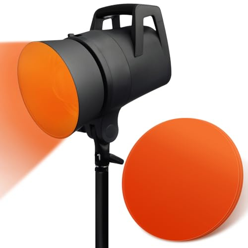 Alipis 15Pcs Lighting Gels Filter, 10mm Warm Light Filter Sticker, Stick LED Color Film to DIY, Photo Studio Strobe Flash LED Video DJ