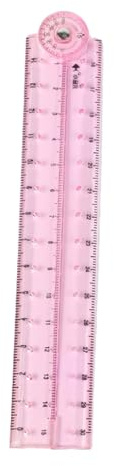 Regla plegable transparente de longitud de 0 a 30 cm, herramienta de dibujo matemático para dibujar flexible