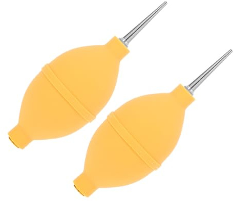 BESPORTBLE Kamerareiniger Luftgebläse Silikon Pustenball Mit Legierungsspitze 2 Stück Staubfreie Reinigung Für Tastatur Objektive Wimpern