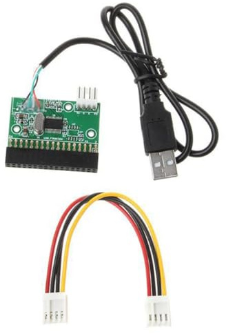Buhdjfnke 1,44 MB 3,5 USB-Kabeladapter USB auf 34-Poligen 1,44MB 3,5 Floppy-Drive-Connector 34P auf USB-Kabeladapter