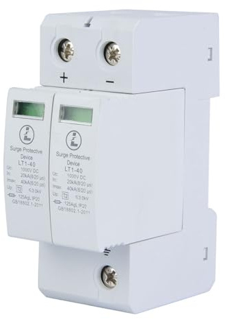ZUUOZBYY Dispositivo di protezione contro le sovratensioni 2P Scaricatore di bassa tensione fotovoltaico CC contro i fulmini (2P40KA)