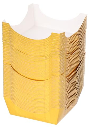 KHBUAB 100 Pezzi Pirottini Quadrati di Carta Oro per Torte Mousse Resistente ad Alta Temperatura Design Creativo per Festa Compleanno e Pasticceria