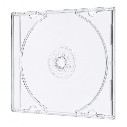 DragonTrading® 100 x CD/DVD Simples Coffrets à Bijoux Transparents de 8 cm (pour Petits disques de 8 cm)