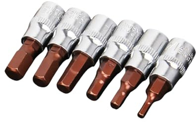 6er Pack praktischer Schlag Steckschlüsselsatz aus legiertem Stahl mit 1/4-Zoll Antrieb für elektronische Reparatur und mechanische Wartung Präzisions Steckschlüssel Bit für Maschinen