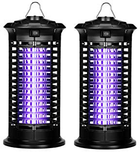 Lámpara Matamoscas Electrico, Atrapa UV Lampara para Mata Mosquitos y Insectos,Control Multi-Insecto para Interior Más Segura Sin Radiación Sin Químicos (2 Pieza)