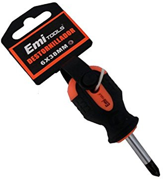 Emi Tools Tournevis cruciforme court 6 x 38 mm