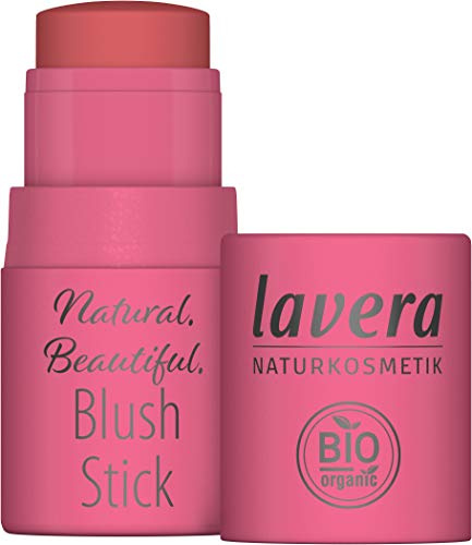 lavera Natural Beautiful Blush Stick Rouge und Lippenstift, Joyful Pink 02