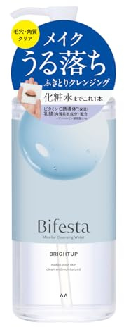 Bifesta Micellar Cleansing Water Bright Up Wiping Type Pore/Keratin Clear Toner Derived Oil Free Fragrance Free 400ml