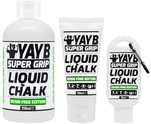 YAYB LIQUID CHALK ROSIN FREE | WHITE LABEL EDITION | Powerful Grip Formula | Sweat-Free Hands | Rock Climbing | Bouldering | Weight Lifting | Power Lifting | Bodybuilding