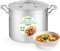 NutriChef Olla de acero inoxidable de 12 cuartos, Resistente de grado alimenticio 18/8 para estofado, cocción a fuego lento, sopa, incluye tapa, apta para lavavajillas
