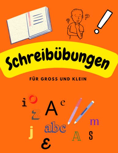 Schreibübungen ABC, schreiben lernen leicht gemacht, praktische Vorlage zum selber schreiben, Buchstaben schreiben