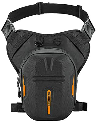 ROCKBROS Tankrucksack Motorrad Wasserdicht Magnet Tanktasche Motorrad Beintasche Oberschenkeltasche mit Schultertragegurt Schwarz