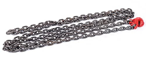 Kettengehänge 1 Strang Anschlagkette Legierter 8mm Krankette Korrosionsbeständig Hebewerkzeug 2T Rückekette (5M)