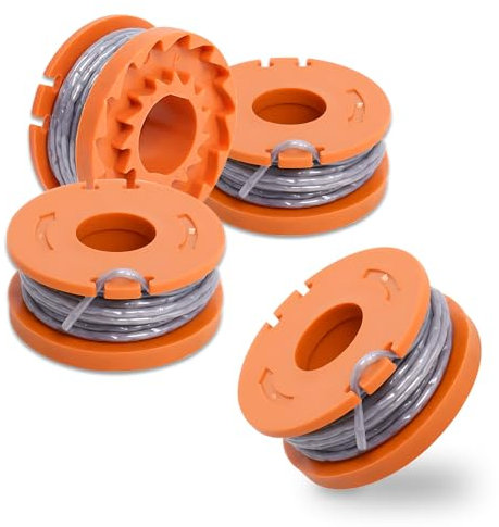 MAOZHOU Strimmer Spool Line,4 PCS WX150 Spools for McGregor MCT1825 MCT2X1825,Strimmer Wire Compatible with Mac Allister MGTP 18 Li/Qualcast Trimmer
