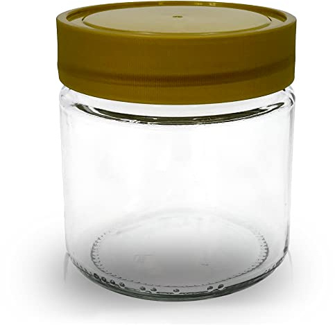 Apoidea – Honiggläser 250g mit Kunststoff-Deckel 72 Stück/Honiggläser 250g mit Deckel/Honigglas Neutralglas/Hochwertige Honig Gläser für Ihren eigenen Honig