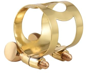 Abrazadera de sujeción,KOCAN Ligadura de saxofón Alto, sujetador de ligadura de latón, tornillo doble ajustable, accesorios de Clip de ligadura de boquilla de saxofón Alto,Alto Sax Ligature,Abrazadera