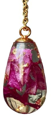 Kette Rosen Blattgold Blütenschmuck