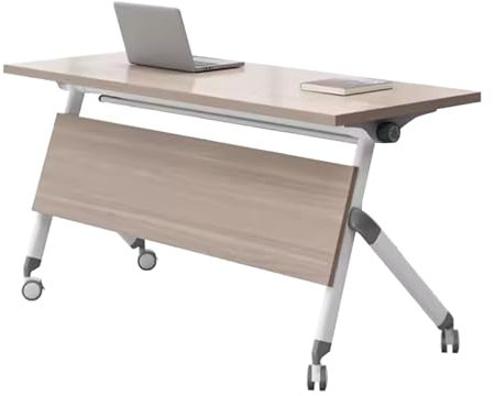 JCWGLY Konferenztische Klappbarer Konferenztisch Für Besprechungsräume, Mobiler Tragbarer Home-Office-Tisch, Seminar- Und Schulungstisch Mit 360°-Drehrädern, Einfache Montage(160x60x75cm/63x24x30in)