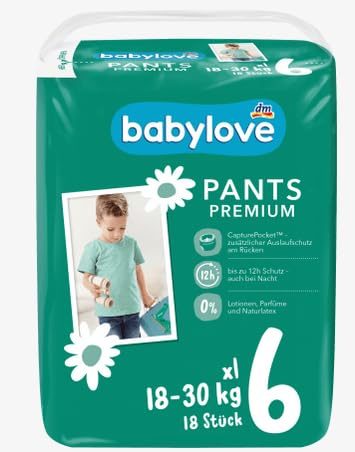 babylove Baby Pants Premium Gr. 6, XL, 18-30 kg, 18 Stück