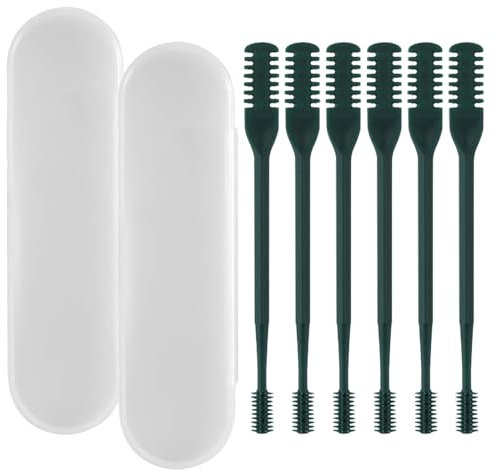 6 Stück Nasenhaartrimmer,2 in 1 Nasenhaar Rasierer Doppelköpfiges Haarmesser Clipper,Nasenlochhaarentferner Werkzeug,Tragbarer Manueller 360°Nasenrasierer für Männer und Frauen