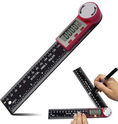 Angle Finder,Digital Angle Finder Tool,8''/200mm Digital Angle Finder Ruler with LCD Display,Digital Protractor 0-360°,Angle Measurement Tool,Angle Ruler,for Woodworking Construction Repairing