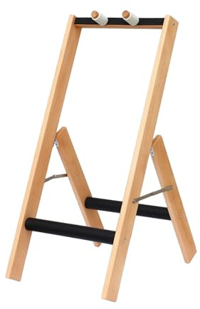perfeclan Soporte de guitarra para múltiples guitarras, soporte de suelo portátil plegable de madera, soporte para guitarra, soporte para estuche, guitarras, Sostener 2 Guitarras