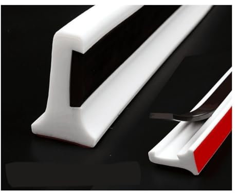 Wasserdichter Dichtungsstreifen für Feuchtraum, B Boden, zusammenklappbar, Duschschwelle, Wassersperre, Türbodendichtung, magnetische Farbe, 1,8 m Größe